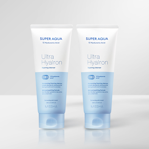 MISSHA [exclusive] Super Aqua Ultra Hyalron Foaming Cleanser 200 ml*2 pieces set