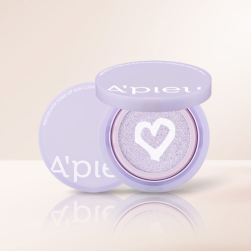 A'PIEU Water Lock Tone-up Sun Cushion lavender